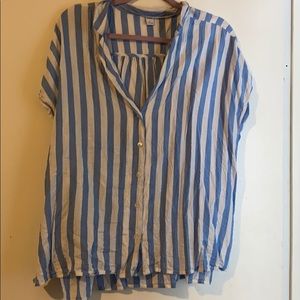 Blue and white stripped old navy shirt